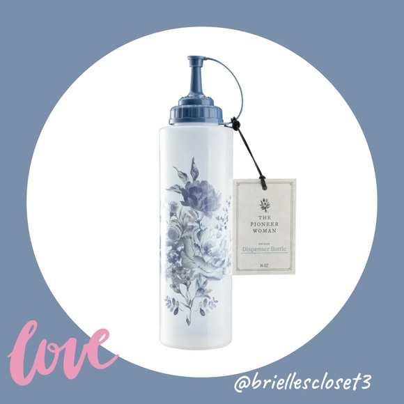 🌸 New The Pioneer Woman Delilah 14-Ounce Dispenser Plastic Clear Bottle, Qty 1 - Picture 1 of 9